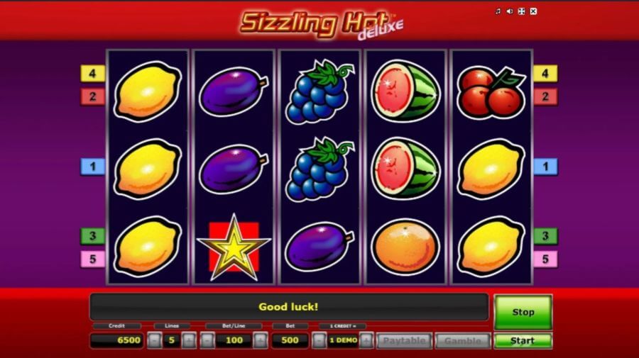 Sizzling Hot Deluxe Slot View